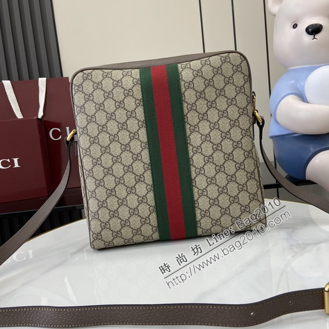 Gucci專櫃古馳最經典款男士單肩斜挎包 jh2808型號:  547934